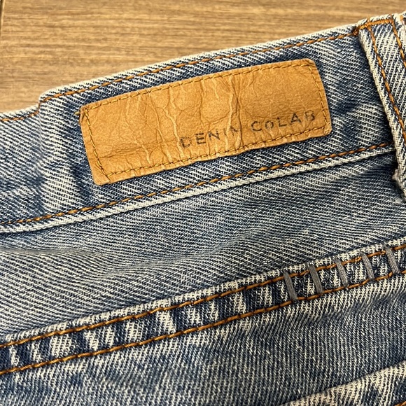 Denim Colab Saltwater Song Distressed Mid Rise Jean Shorts Size 26 - Picture 7 of 11